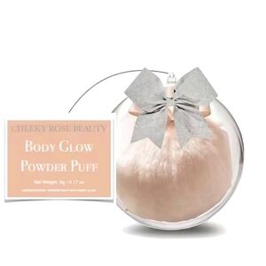 Cheeky Rose Beauty Limited Edition Body Glow Powder Puff Shimmer Sealed NWT